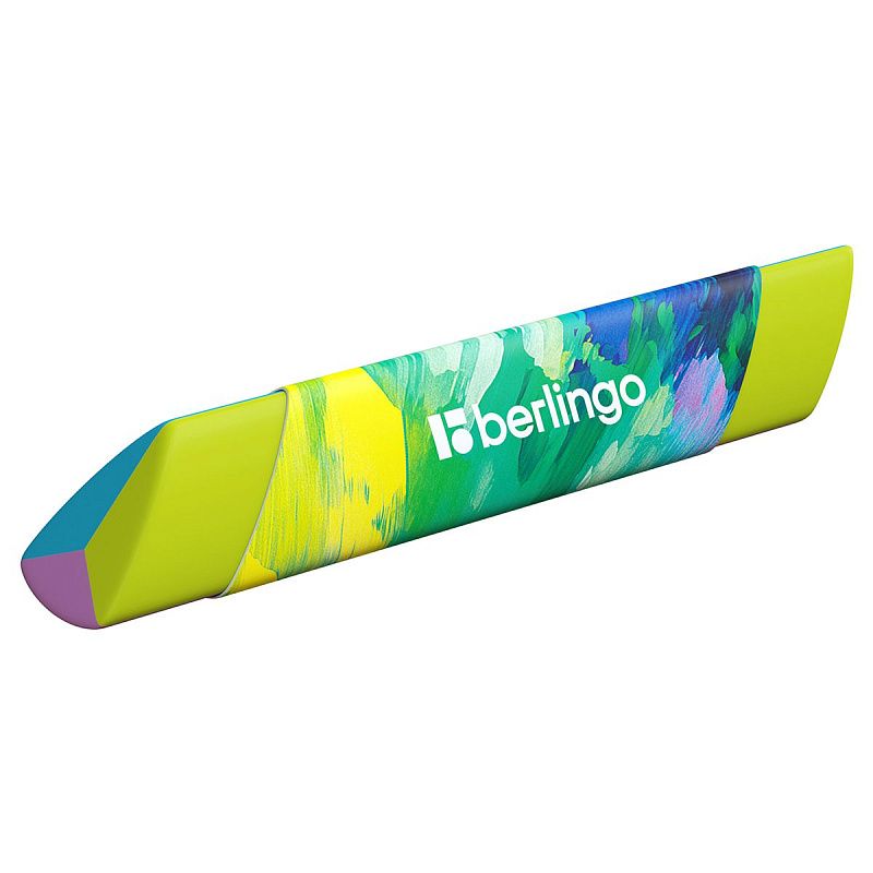 Ластик Berlingo "Collision XS", треугольный, скошенный, термопластичная резина, 80*15*15мм, ассорти 