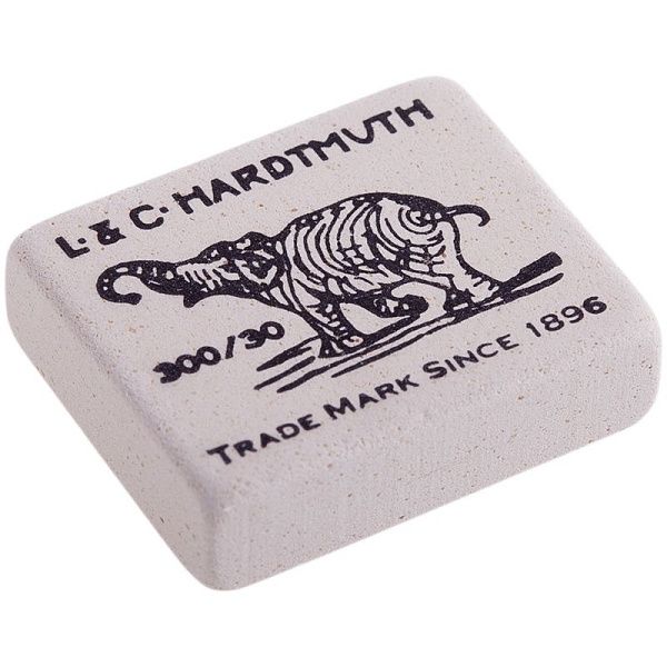 Ластик Koh-I-Noor "Elephant" 300/30, прямоугольный, натуральный каучук, 35,5*28,5*10мм, ч/б