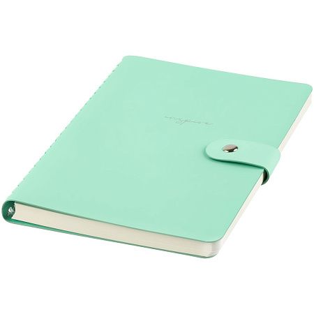 Записная книжка А5 96л. ЛАЙТ, кожзам, скрытый гребень, Greenwich Line "Pastel. Azure", блок в линию