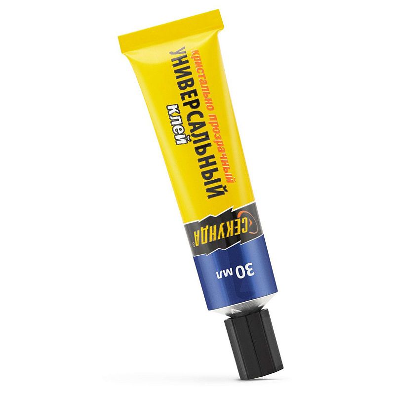 Клей Секунда, универсальный прозрачный, 30мл, шоу-бокс