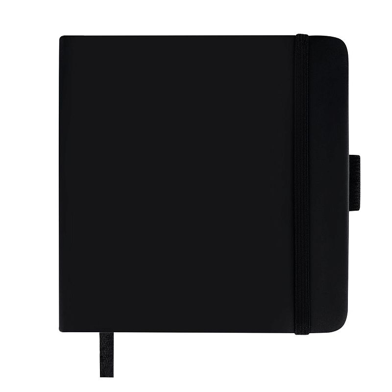 Скетчбук 100л., 120*120 Гамма "Студия", черный, твердая обложка, на резинке, белая, 110г/м2