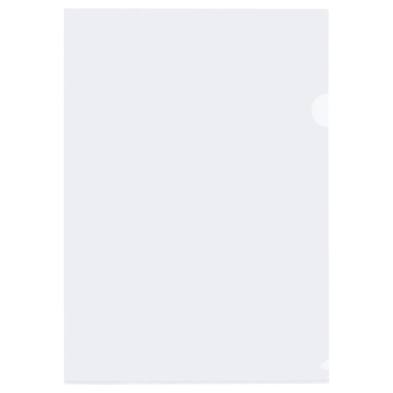 Папка-уголок СТАММ А4, 100мкм, пластик, прозрачная