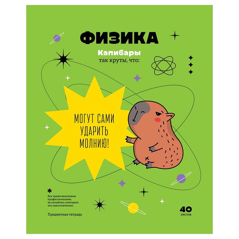 Тетрадь предметная 40л. BG "Записки школьника" - Физика, эконом