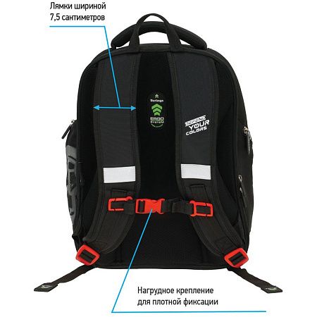 Ранец Berlingo Nova "Lifestyle" 37*28*18см, 2 отделения, 2 кармана, анатомическая спинка 