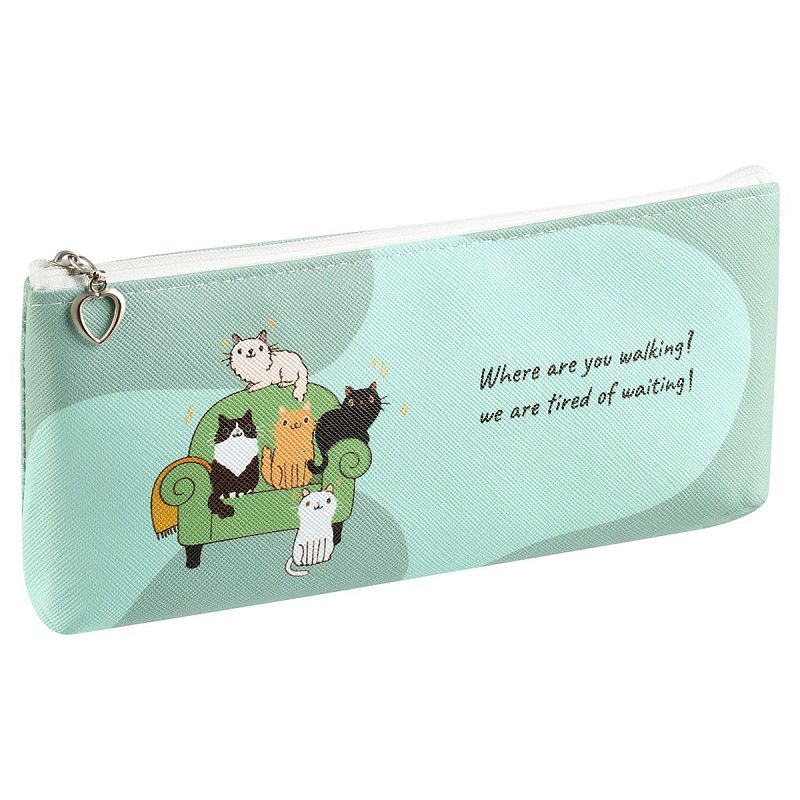 Пенал мягкий 200*85*30 MESHU "Cats", искусственная кожа 