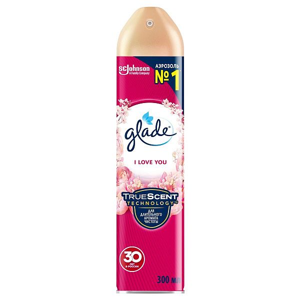 Освежитель воздуха аэрозольный Glade "I love you", 300мл 