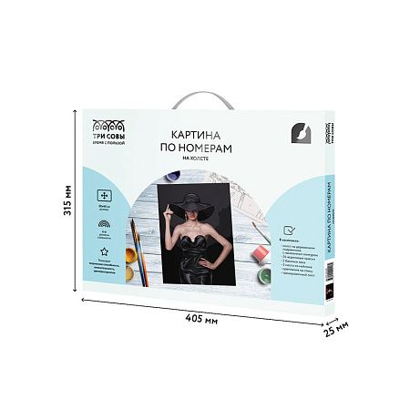 Картина по номерам на холсте ТРИ СОВЫ "Высокая мода", 30*40, с акриловыми красками и кистями