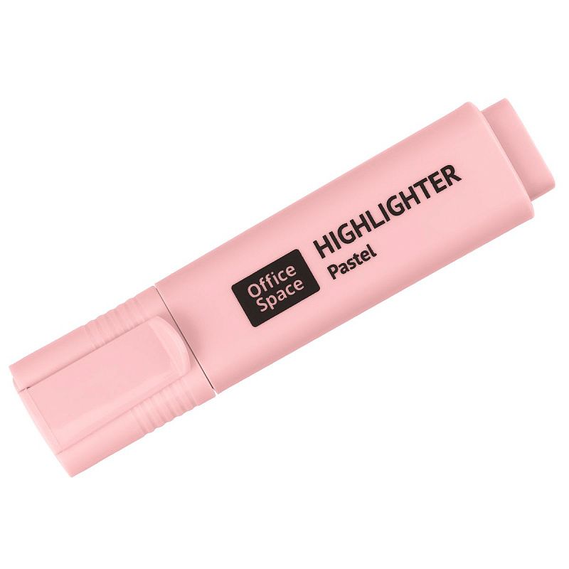 Текстовыделитель OfficeSpace пастельный цвет, розовый, 1-5мм 