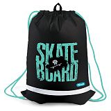 Мешок для обуви 1 отделение Först "Skateboard", 360*460мм, вентиляционная сеточка, светоотражающая полоса