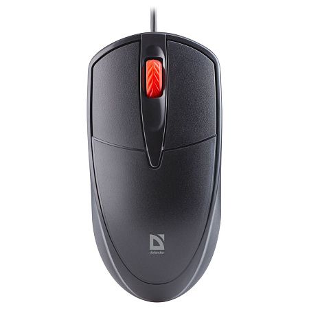 Мышь Defender Icon MB-057, бесшумная, USB, черный, 3btn+Roll