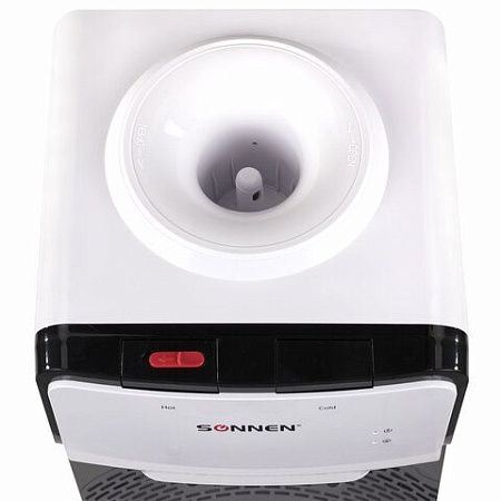 Кулер для воды SONNEN FSC-02S, напольный, НАГРЕВ/ОХЛАЖДЕНИЕ КОМПРЕССОРНОЕ, 2 крана, серый, 455415