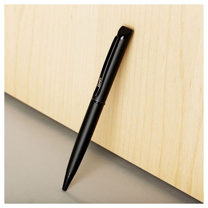 Ручка шариковая Luxor "Darc Knight" синяя, 0,7мм, корпус черный, поворотный механизм, футляр 