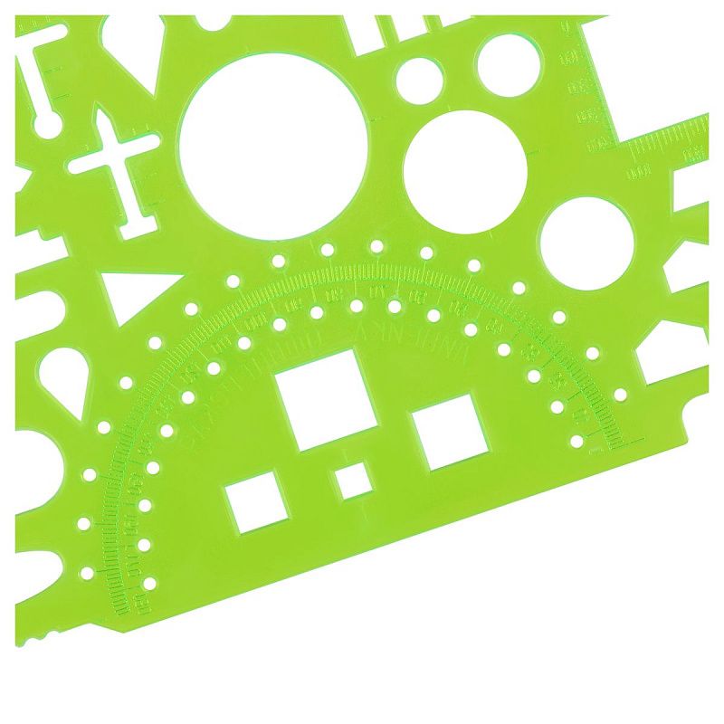 Линейка офицерская СТАММ, пластиковая, зеленая 