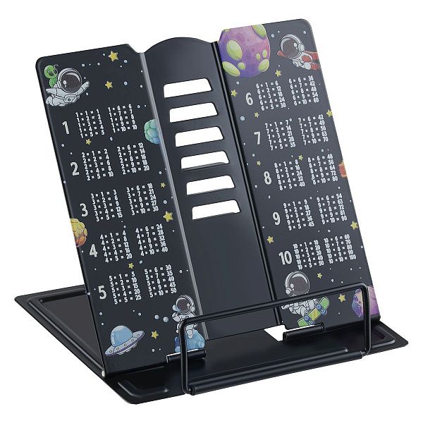 Подставка для книг СТАММ, металлическая, мини-формат, "Космонавты"