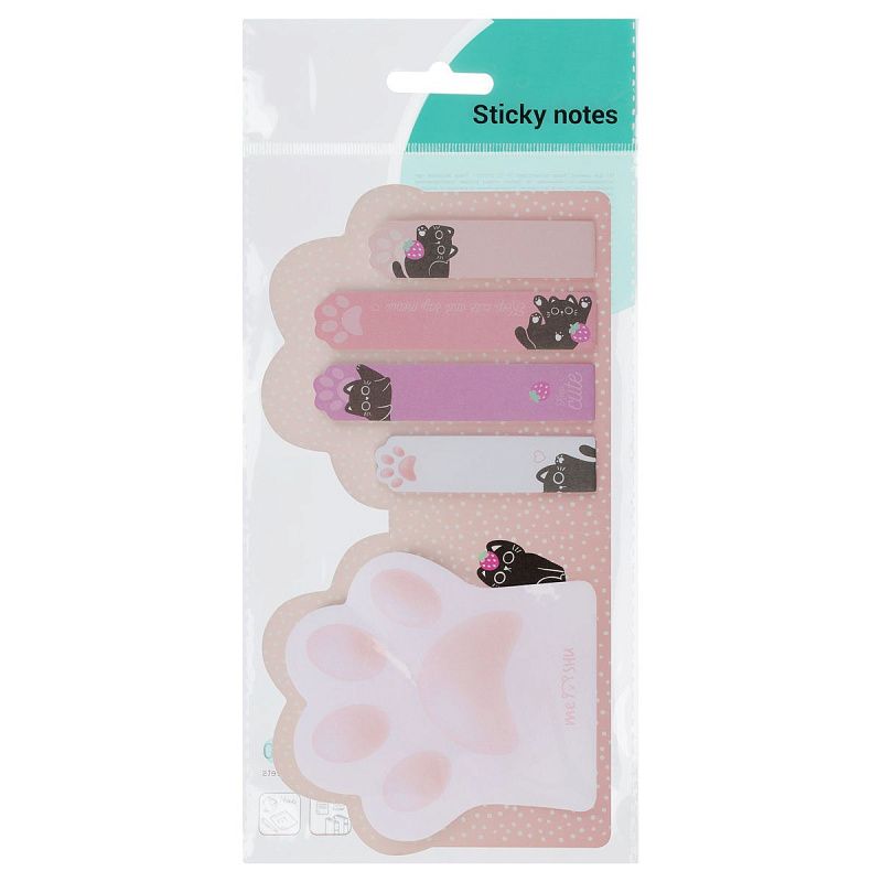 Флажки-закладки и самоклеящиеся блоки в наборе MESHU "Keep Cute", 20л*5 цветов, европодвес