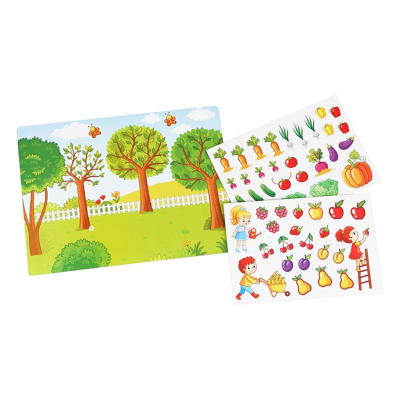 Игра развивающая на магнитах ТРИ СОВЫ "Сад и огород", 52 эл. 