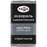 Акварель художественная Гамма "Старый Мастер" серая Пейна, 2,6мл, кювета