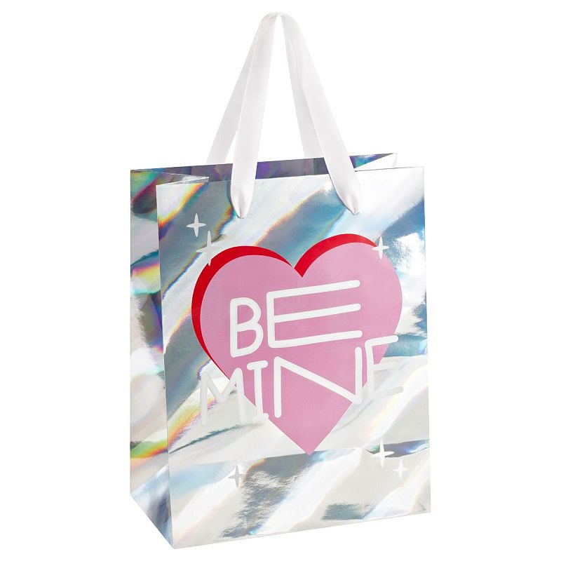 Пакет подарочный 18*23*10см MESHU "Love", голографический картон