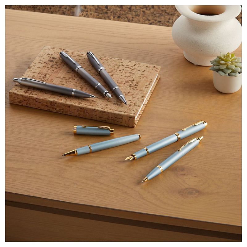 Ручка перьевая Parker "IM Rituals GREY Gradient CT" синяя 0,8мм, подарочная упаковка 