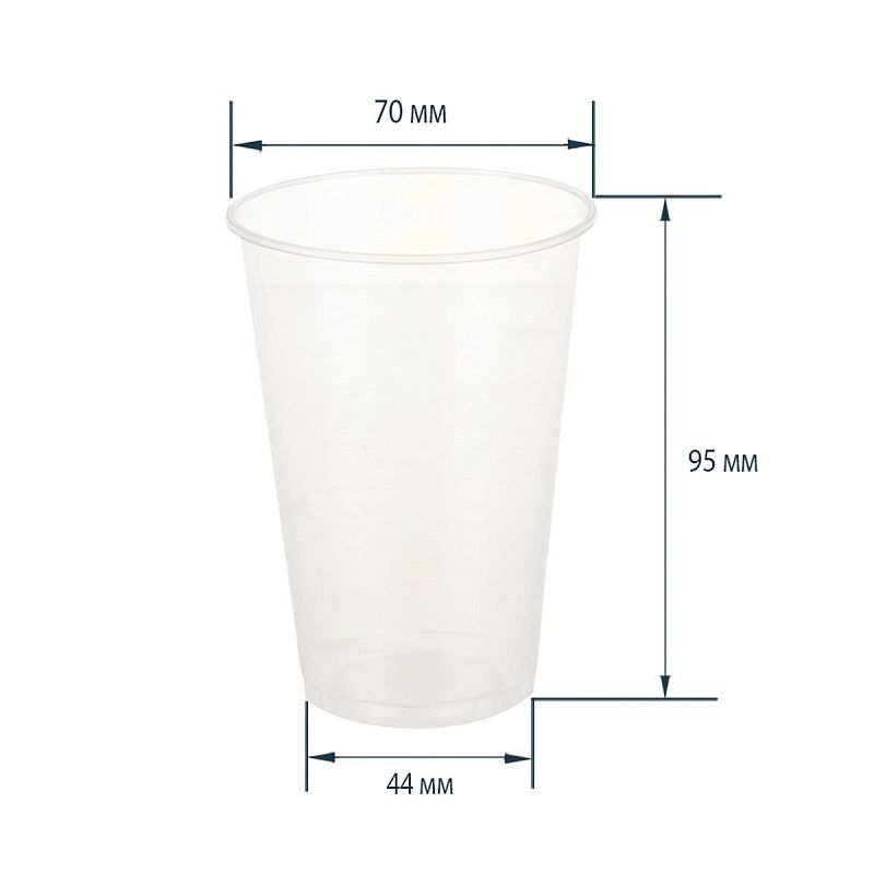 Стаканы одноразовые OfficeClean 200мл, набор 4000шт.(40уп. по 100шт.), бюджет, ПП, прозрач, хол/гор