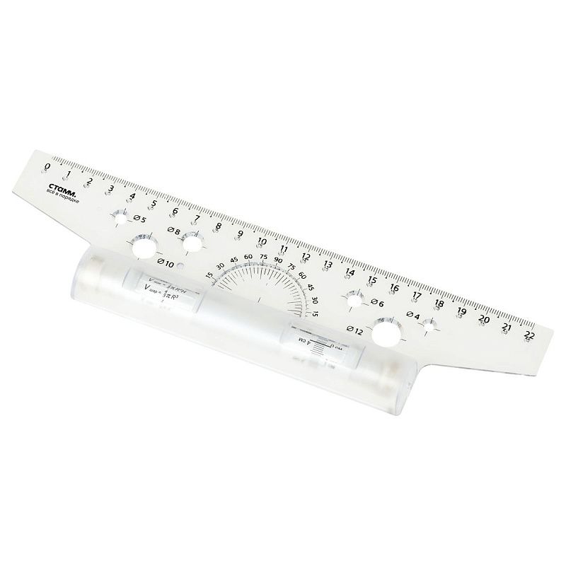 Рейсшина 22см СТАММ, пластиковый ролик, европодвес 