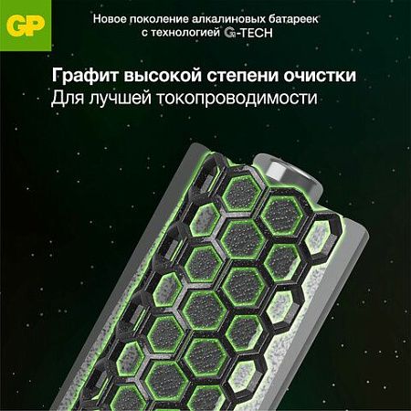 Батарейки КОМПЛЕКТ 4 шт., GP Super, AA (LR06, 15А), алкалиновые, пальчиковые, в пленке, 15ARS-2SB4