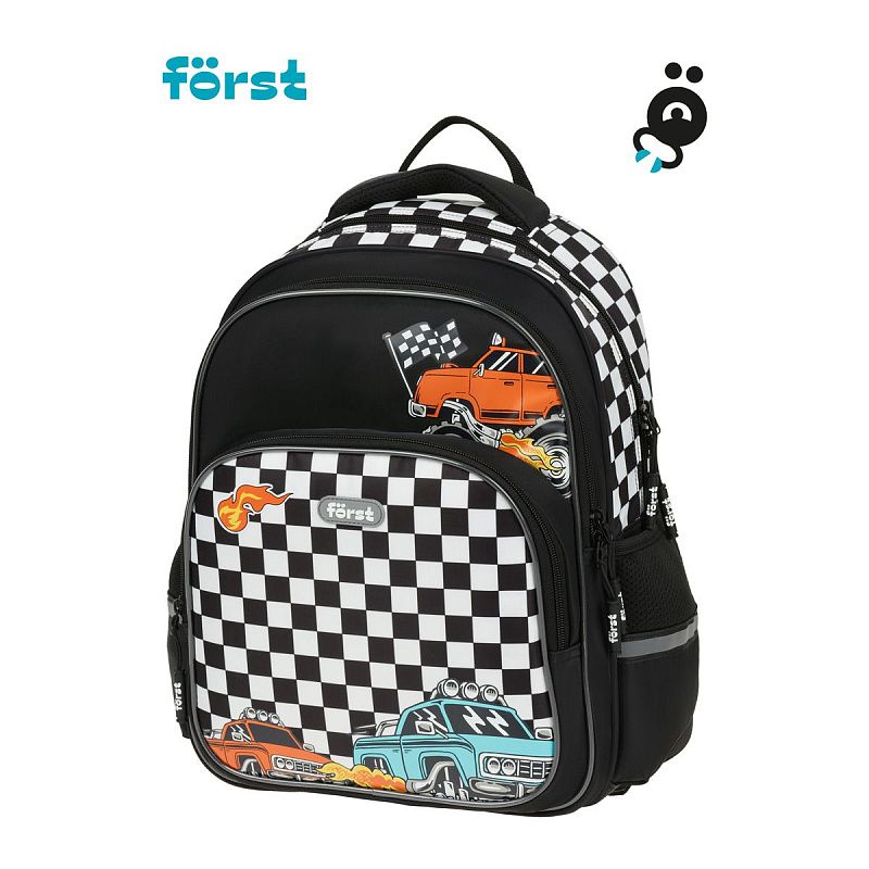 Рюкзак Först F-COMFY "Racing" 38*29*15см, 2 отделения, 3 кармана, эргономичная спинка 