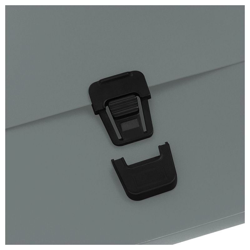 Папка-портфель 1 отделение СТАММ "Стандарт" А4, 1000мкм, на замке, пластик, серая 