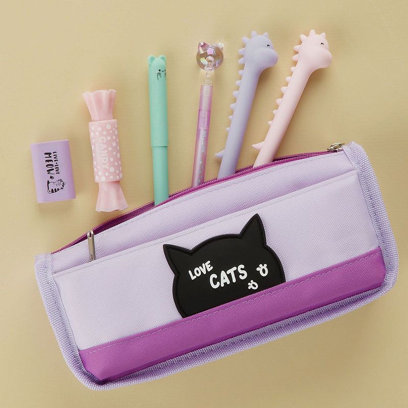 Пенал мягкий 215*90*55 MESHU "Cute Cat", полиэстер 