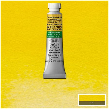 Акварель художественная Winsor&Newton "Professional", 5мл, туба, №907 бескадмиевый бледно-желтый