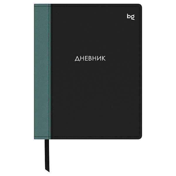 Дневник 1-11 кл. 48л. (твердый) BG "Комбо. Черный", иск. кожа, комбинирование материалов, тиснение фольгой, ляссе