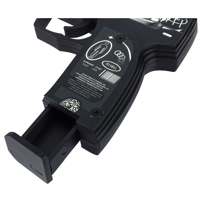 Пистолет деревянный ТРИ СОВЫ USP-S, серия легендарный, "Билет в темноту", подложка ХДФ с европодвесом, термоусадка 