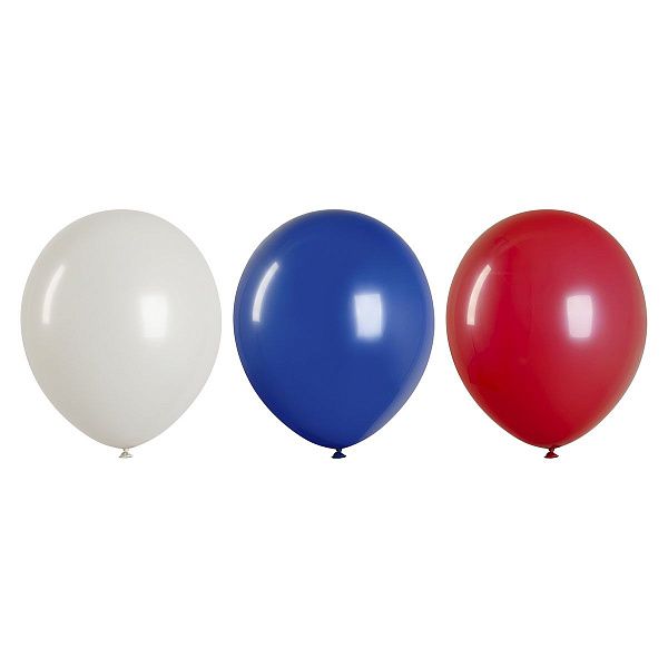 Воздушные шары, 100шт., М12/30см, MESHU, "Триколор", пастель, 3 цвета ассорти