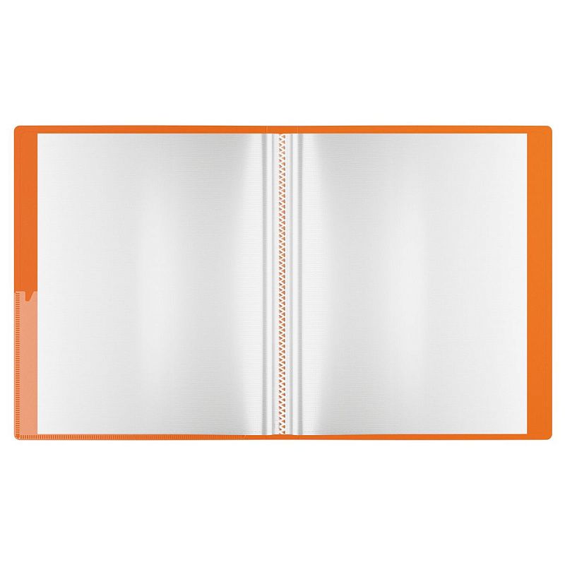 Папка с 60 вкладышами Berlingo "Soft Touch Pro", 30мм, 700мкм, с внутр. карманом, бирюзовая, внутр. оранжевая, софт-тач 