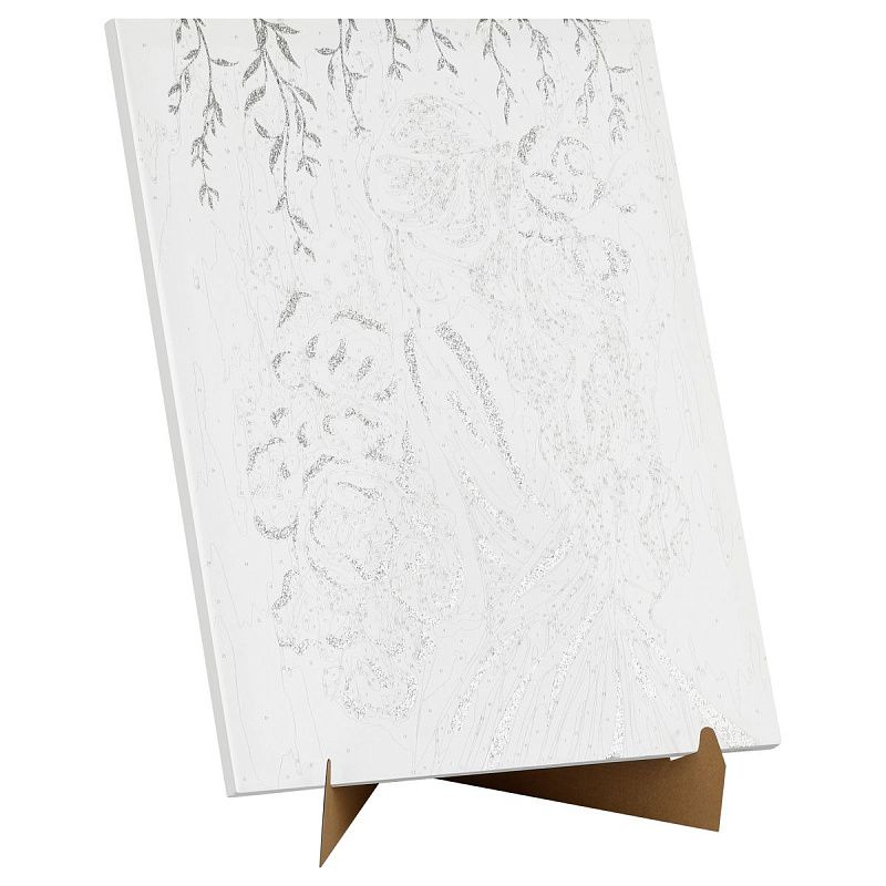 Картина по номерам на холсте с глиттером ТРИ СОВЫ "Невеста", 40*50, с акриловыми красками и кистями