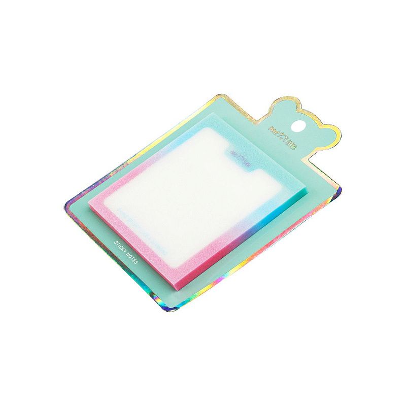 Самоклеящийся блок MESHU "Shine Bright", 76*76 мм, 50 л., прозрачный с дизайном, европодвес