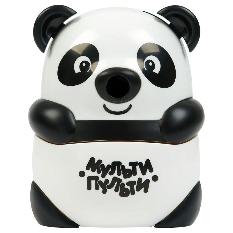 Точилка механическая Мульти-Пульти "Панда", пласт. копус, инд. упаковка 