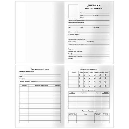 Дневник 1-4 кл. 48л. (твердый) BG "Школьный", матовая ламинация, выб. лак