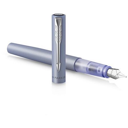 Ручка перьевая Parker "Vector XL Silver Blue" синяя, 0,8мм, подарочная упаковка 