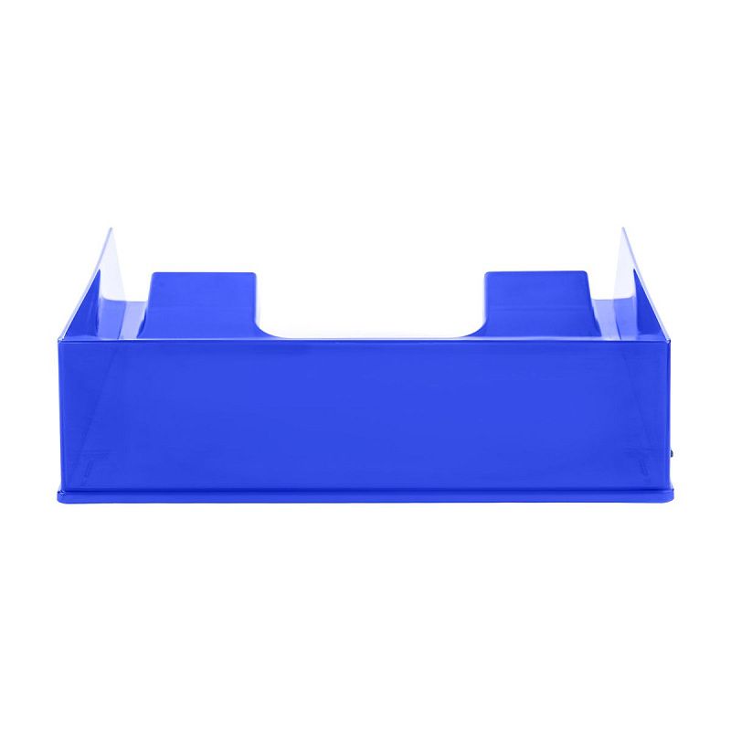 Лоток для бумаг горизонтальный СТАММ "Фаворит", тонированный синий