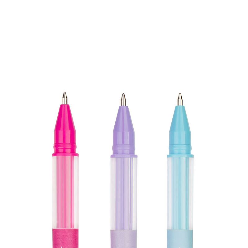 Ручка шариковая MESHU "Anime girls" синяя, 0,7мм, грип, корпус ассорти 