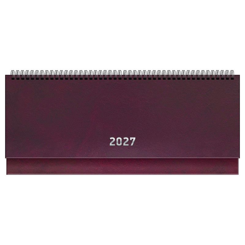 Планинг датированный 2027г., 64л., 285*100, бумвинил, BG, бордовый
