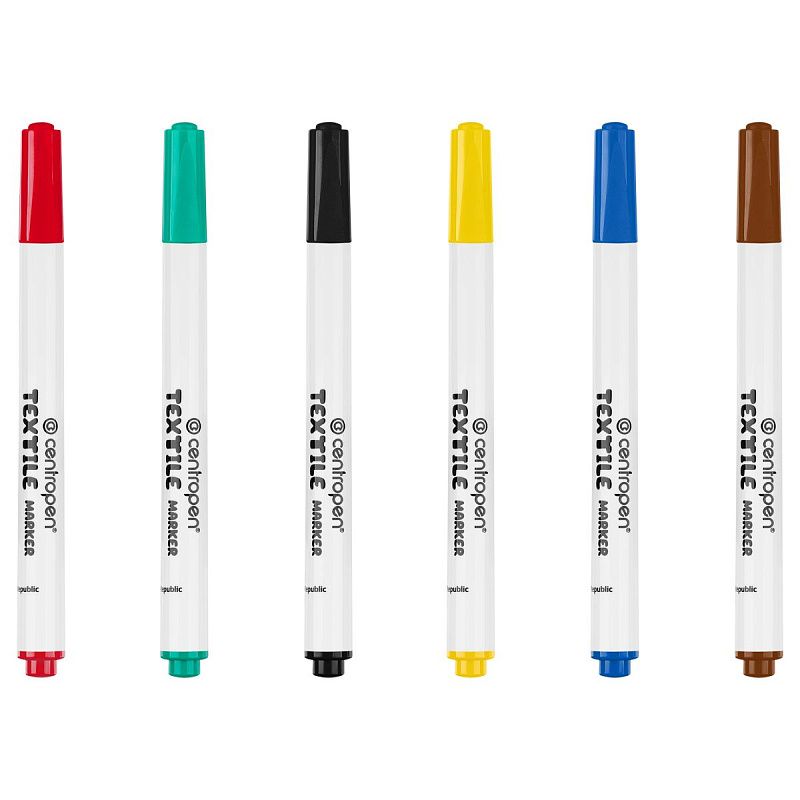 Набор маркеров для ткани Centropen "Textil Marker 2739" 06цв., 1,8мм, картон. уп., европодвес 