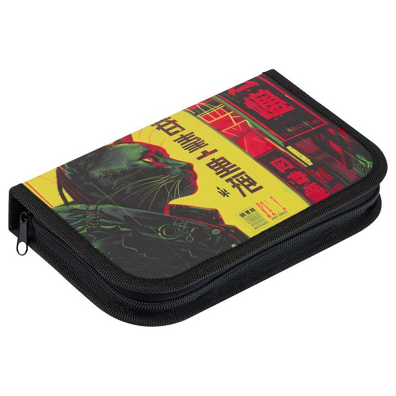 Пенал 1 отделение, 200*130 ArtSpace "Streets of Tokyo", две откидные секции, ткань 