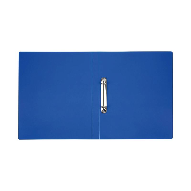 Папка на 2 кольцах СТАММ А4, 25мм, 500мкм, пластик, синяя 