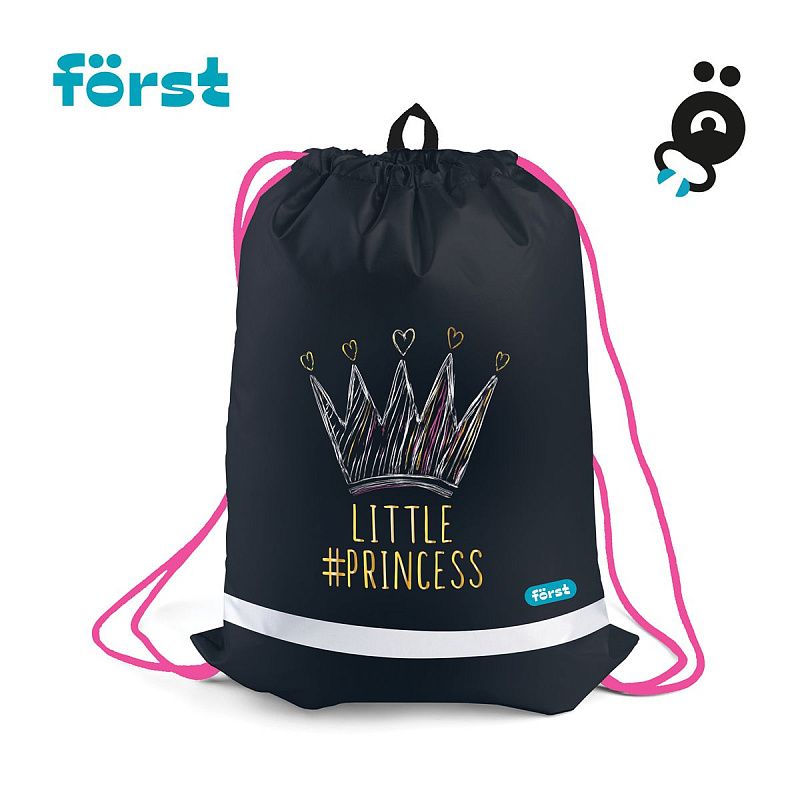 Мешок для обуви 1 отделение Först "Lovely", 360*460мм, вентиляционная сеточка, светоотражающая полоса 