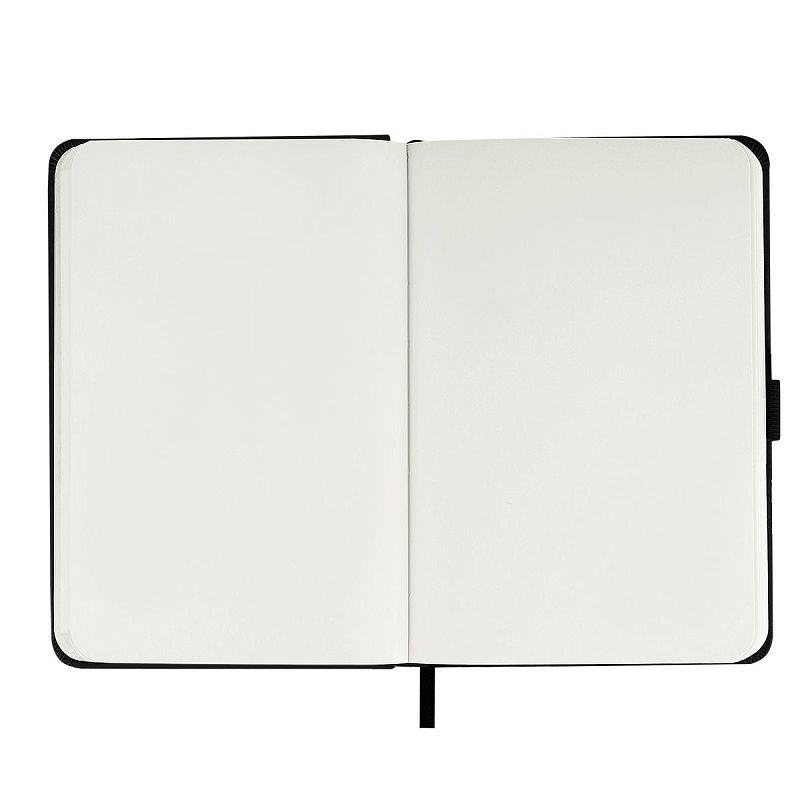 Скетчбук 100л., А5 Гамма "Студия", черный, твердая обложка, на резинке, слоновая кость, 110г/м2