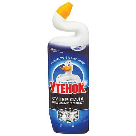 Средство для сантехники/уборки туалета 900 мл, ТУАЛЕТНЫЙ УТЕНОК Супер Сила "Видимый Эффект", 696894 