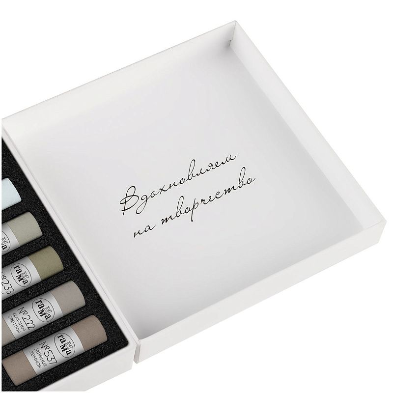 Пастель художественная Гамма, 12 серых цветов, картон. упак.