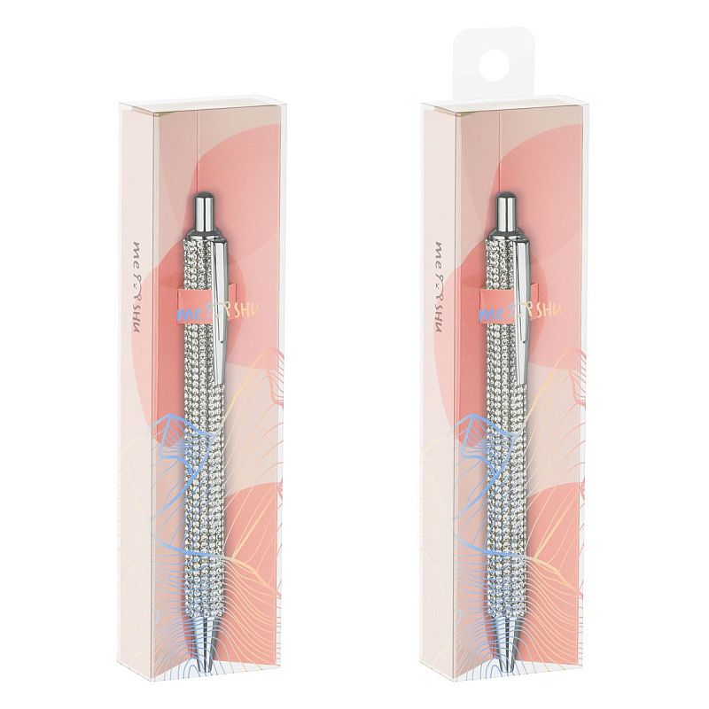 Ручка шариковая автоматическая MESHU "Ice diamond" синяя, 1,0мм 